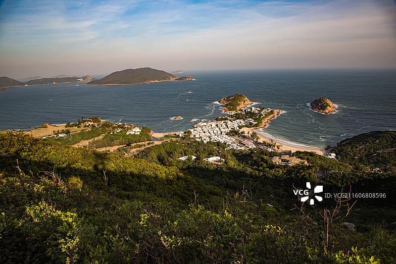 香港龙脊俯瞰石澳图片素材