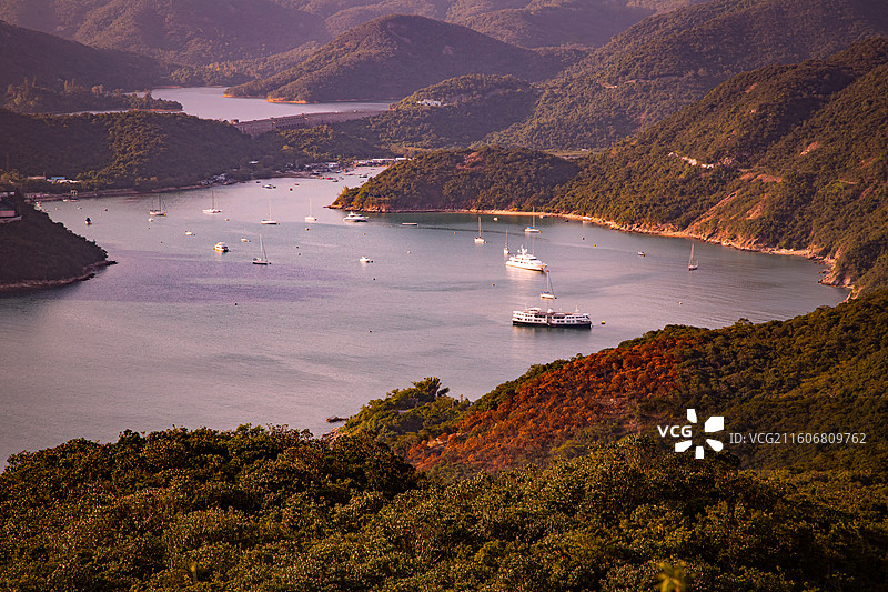 香港龙脊俯瞰石澳图片素材