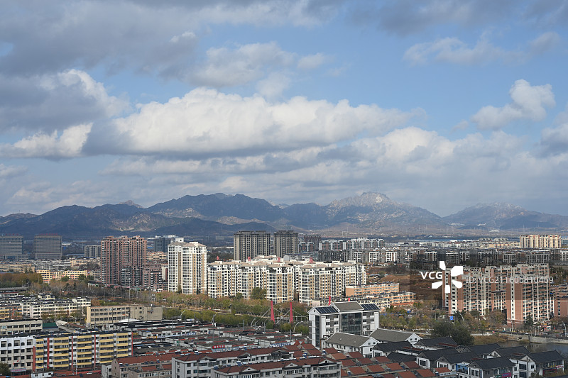 山东烟台招远市城市风光图片素材