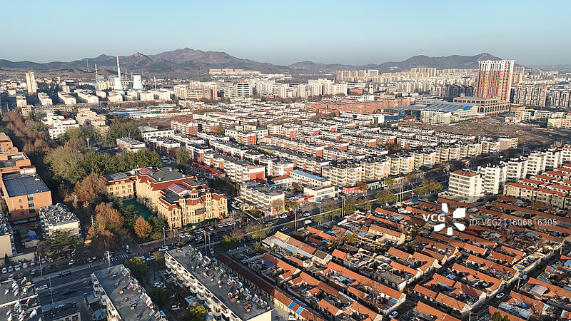 山东烟台招远市晨曦中的初冬样子图片素材