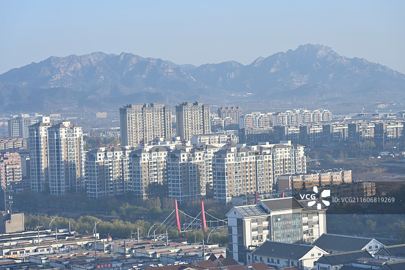 山东烟台招远市城市风光图片素材