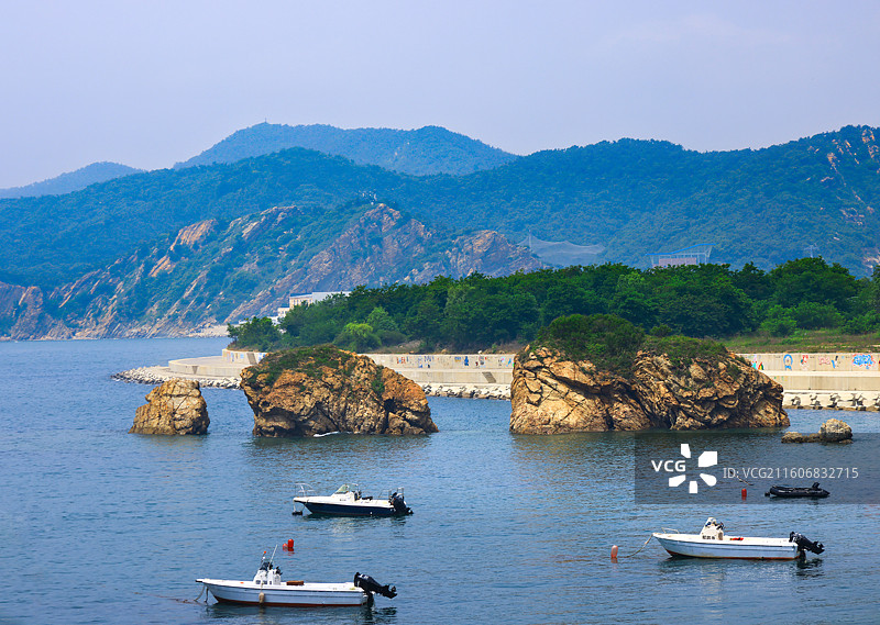 大连琥珀湾碧水蓝天图片素材