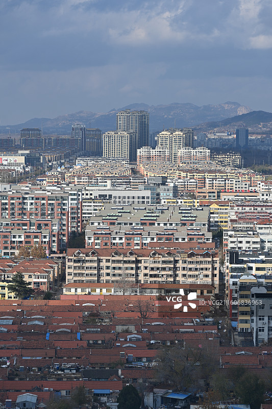 山东烟台招远市城市风光图片素材