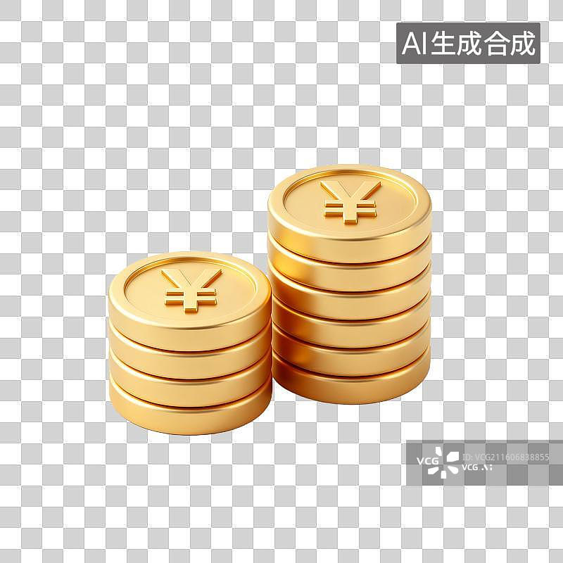 【AI数字艺术】金融金币图标图片素材