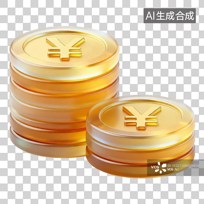 【AI数字艺术】金融金币图标图片素材