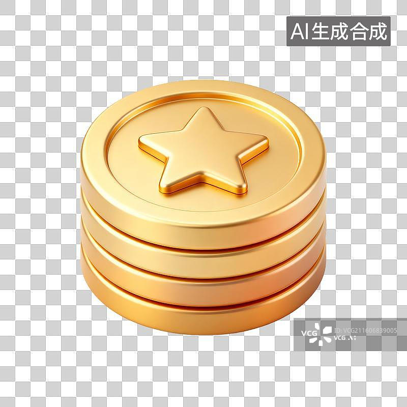 【AI数字艺术】金融金币图标图片素材
