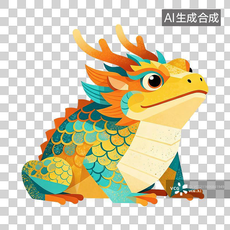 【AI数字艺术】神兽蒲牢插画图片素材