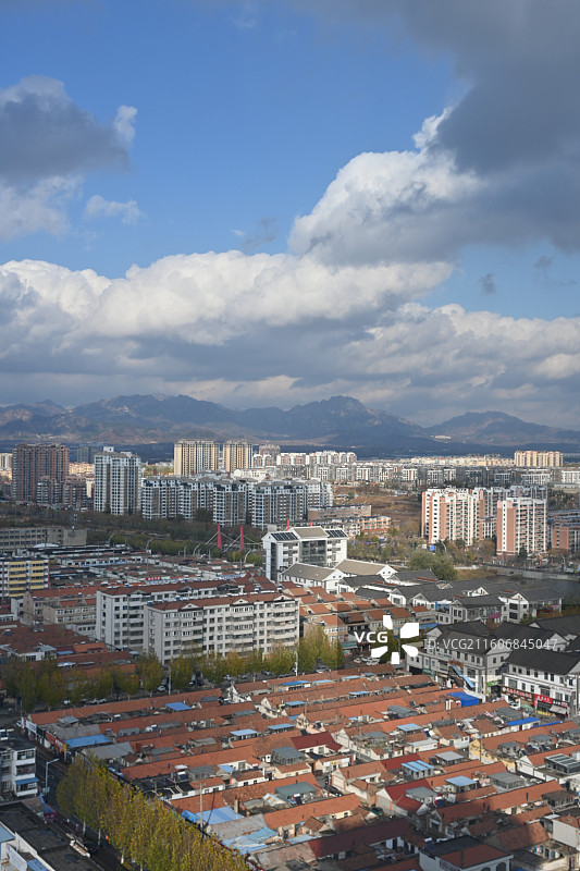 山东烟台招远市城市风光图片素材