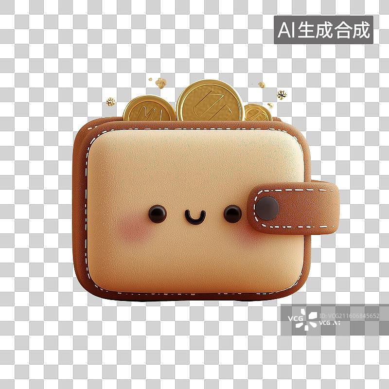 【AI数字艺术】钱包硬币图标图片素材