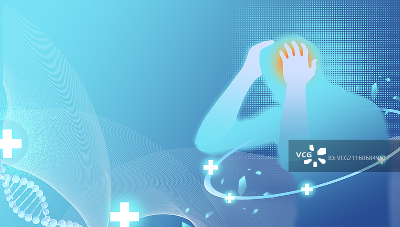 头部疼痛的医疗概念图示图片素材