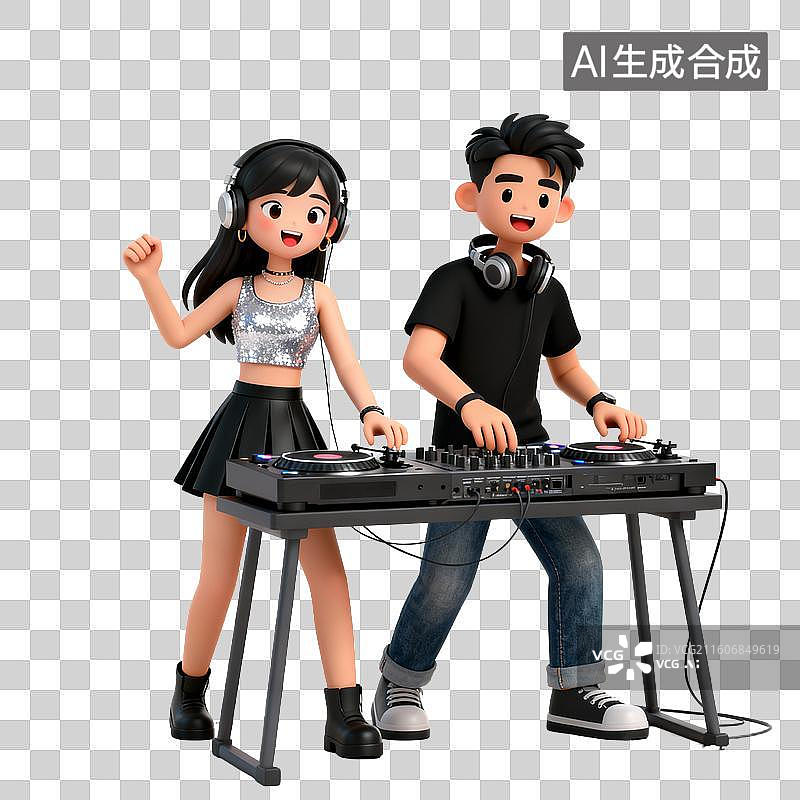 【AI数字艺术】时尚男女购物，攀岩，跳伞，冲浪，街舞，跑步，运动，滑板，听音乐，演奏图片素材