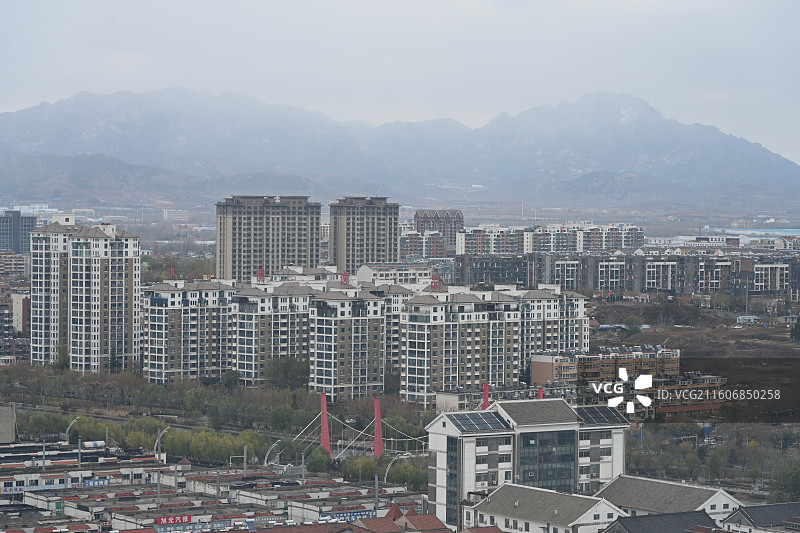 山东烟台招远市城市风光图片素材
