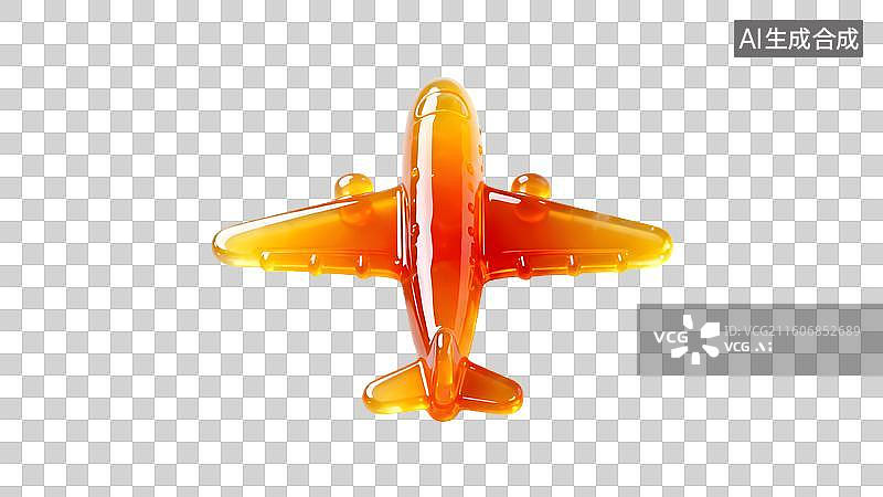 【AI数字艺术】彩色透明飞机飞行图图片素材