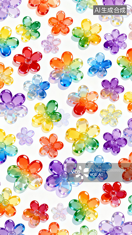 【AI数字艺术】彩色纽扣童趣风商业壁纸场景图片素材