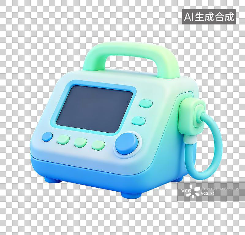 【AI数字艺术】除颤仪3D免抠元素图片素材