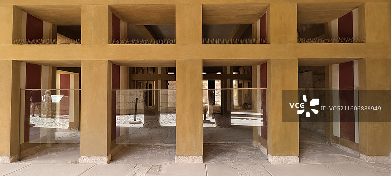 希腊克里特岛米诺斯王宫-欧洲最古老文明的王宫，距今约4000年图片素材