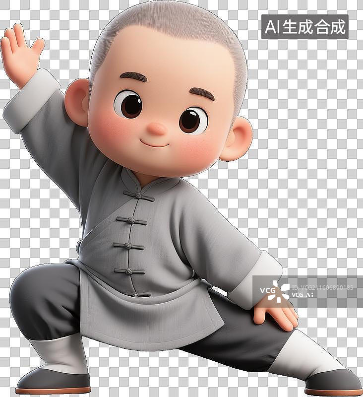 【AI数字艺术】3D风格体育运动项目中国功夫图片素材