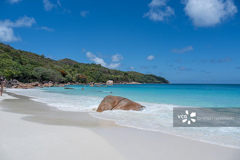 世界第三海滩拉齐奥海滩，塞舌尔图片素材