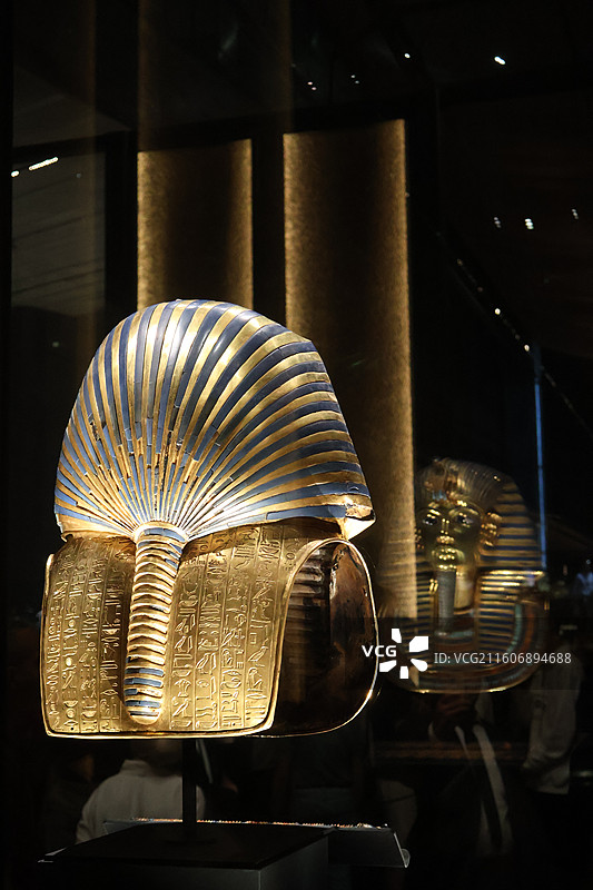 大埃及博物馆 图坦卡蒙黄金面具图片素材