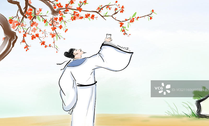 中国风 水墨画 高雅 插图 酒 酒文化 白酒 酒中八仙歌 李白 杜甫 苏轼图片素材