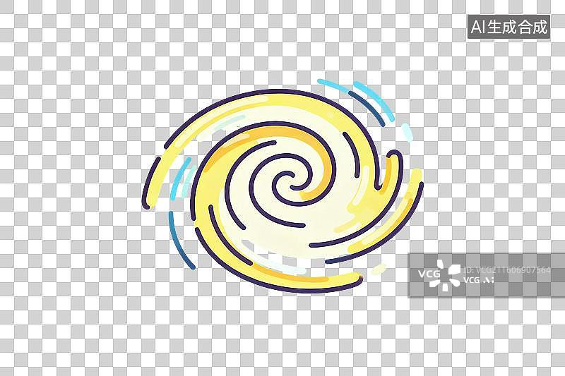 【AI数字艺术】卡通风格，一个漩涡PNG格式的免扣元素图片素材