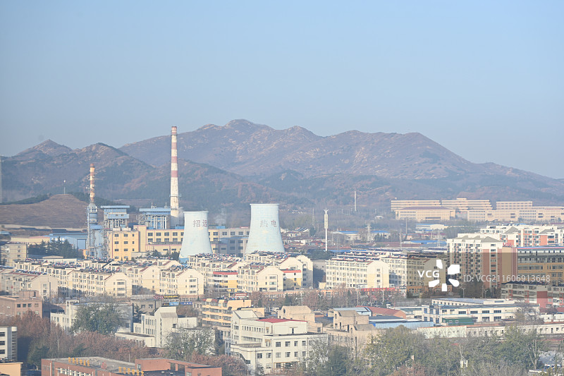 山东烟台招远市城市风光图片素材