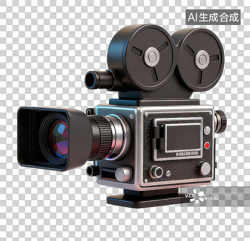 【AI数字艺术】免扣电影摄像机元素图片素材