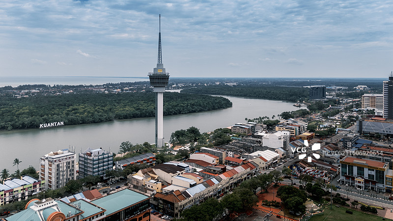 关丹街道和海龟沙滩图片素材