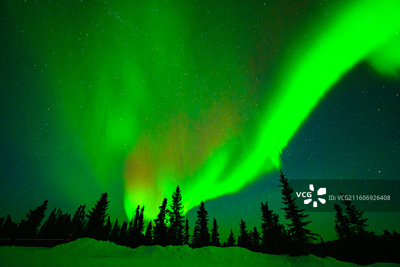 美国阿拉斯加北极光 Northern Lights in Alaska, USA图片素材