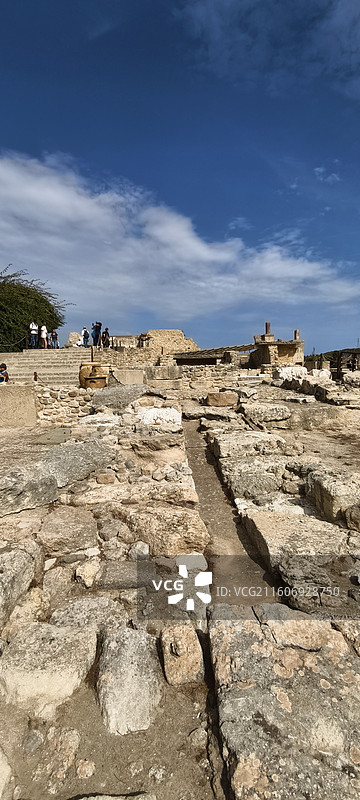 希腊克里特岛米诺斯王宫-欧洲最古老文明的王宫，距今约4000年图片素材