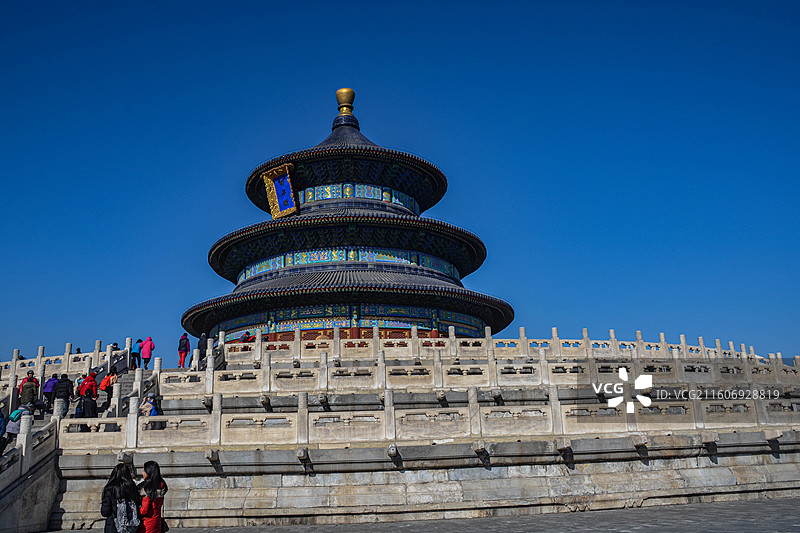 北京天坛公园古建筑祈年殿图片素材