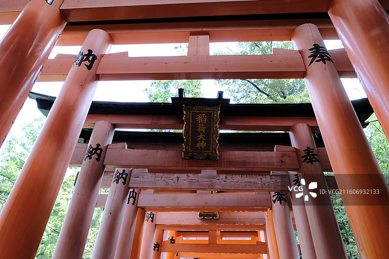 日本伏见稻荷神社鸟居图片素材