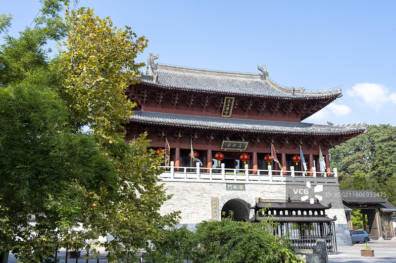 江西鹰潭龙虎山风景区上清古镇大上清宫真武殿福地门景点建筑风光图片素材