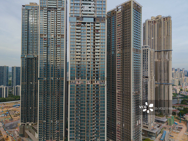 深圳市南山区，绿景白石洲，深圳最高住宅区图片素材