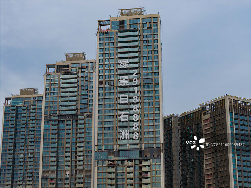 深圳市南山区，绿景白石洲，深圳最高住宅区图片素材