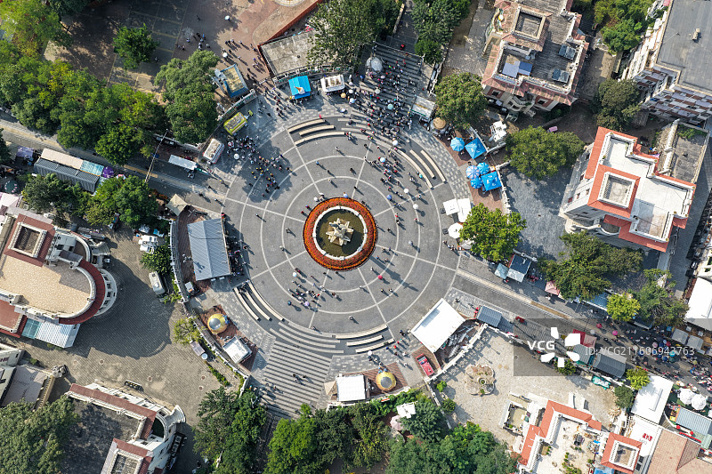 天津意式风情街航拍图片素材