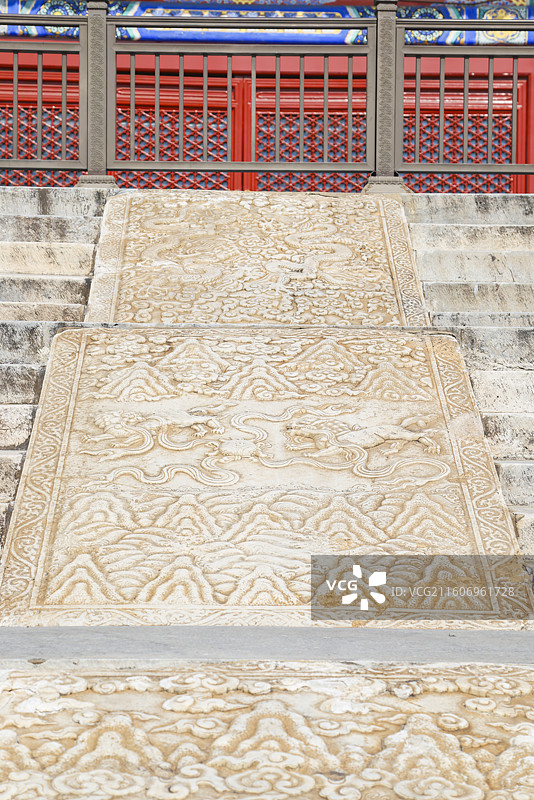 北京太庙秋天建筑柏树风光图片素材