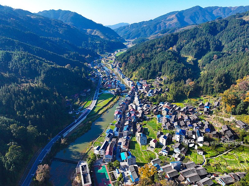 贵州锦屏娄江村冬日风光图片素材