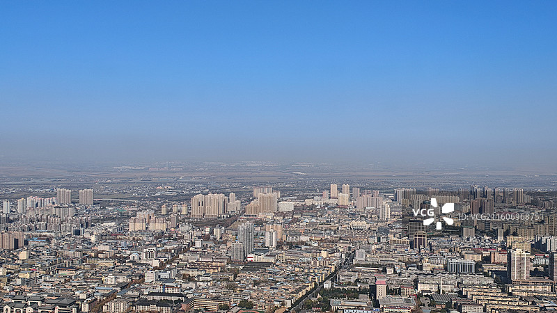 在骊山俯瞰西安临潼图片素材