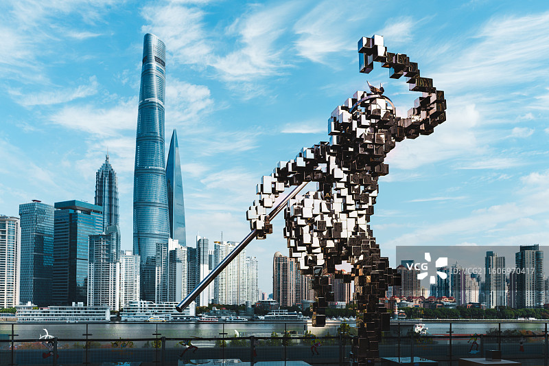 悟空与上海中心图片素材