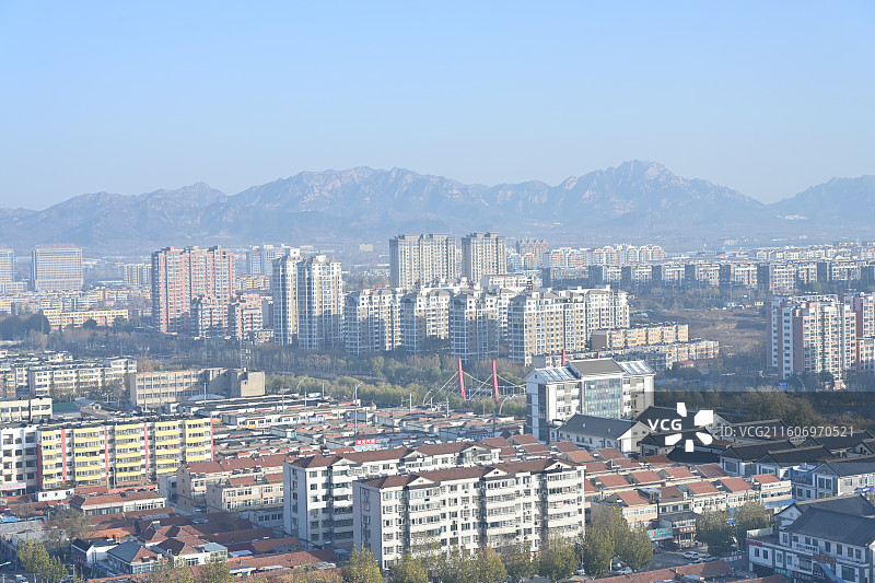 山东烟台招远市城市风光图片素材