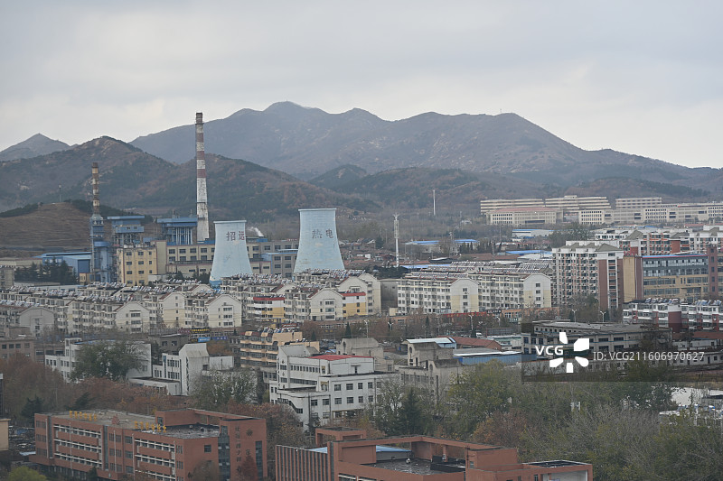 山东烟台招远市城市风光图片素材