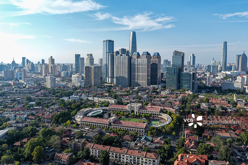 天津五大道航拍图片素材