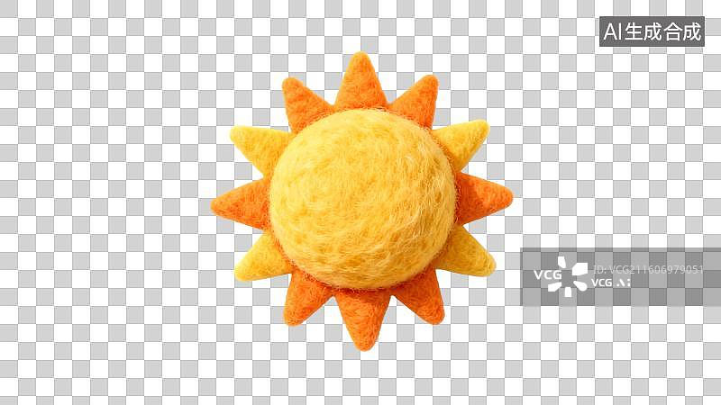 【AI数字艺术】手工太阳玩偶特写图片素材