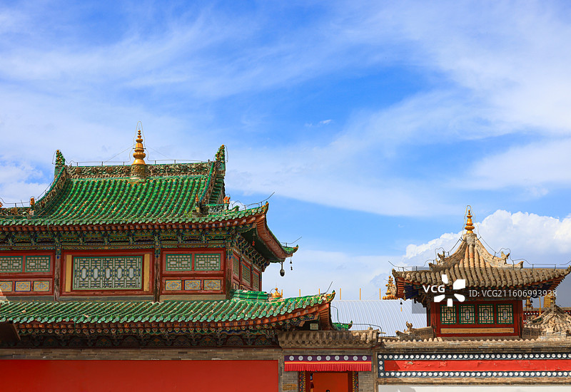 青海省西宁市塔尔寺藏传佛教建筑图片素材