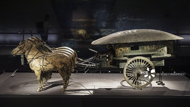 陕西西安秦陵铜车马图片素材