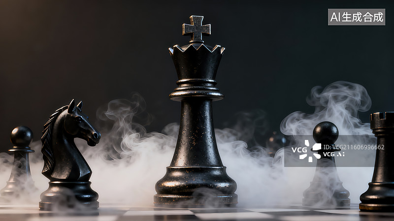 【AI数字艺术】国际象棋元素图片素材