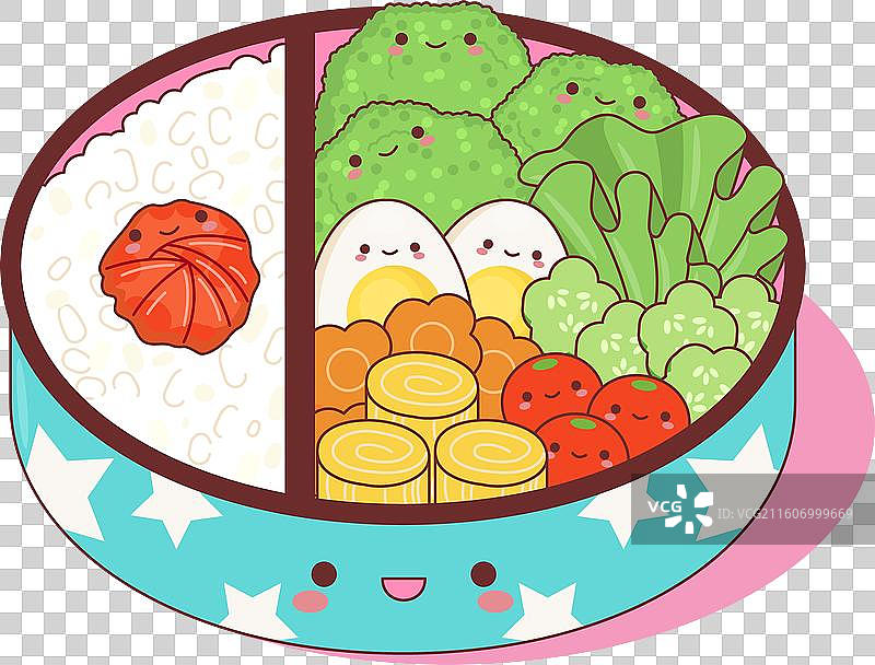 可爱的梅子便当图片素材