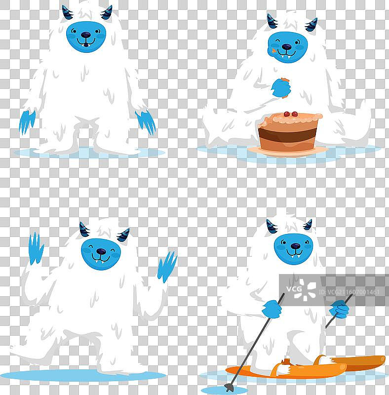 卡通雪人阿比米纳布尔雪人角色包图片素材