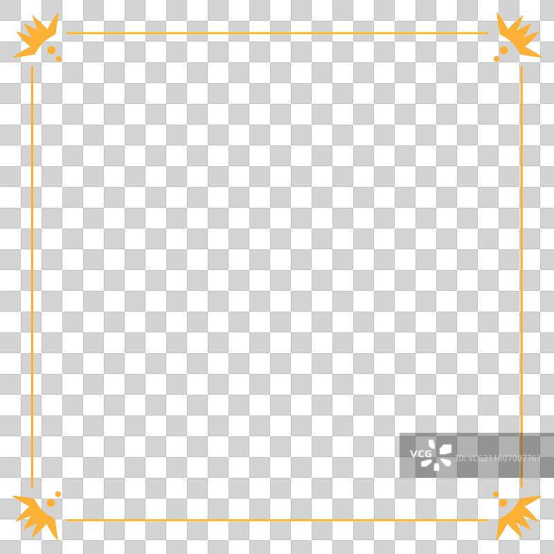 复古简约金色边框图片素材